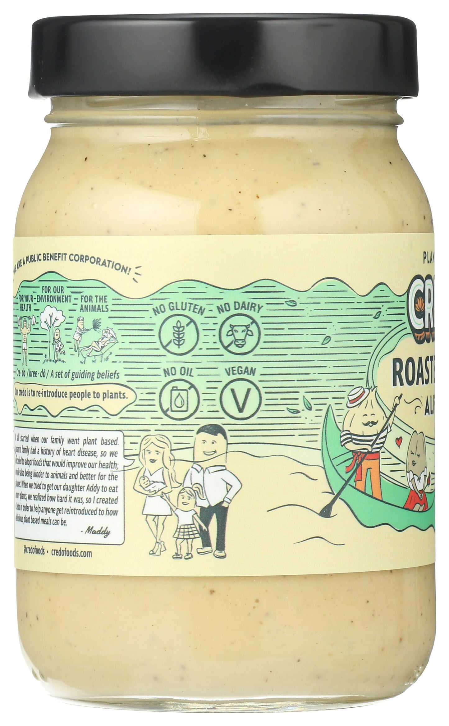 Credo Foods, Sauce Alfredo Roasted Garlic, 15 Ounce