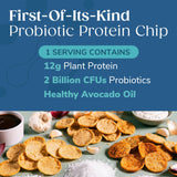 Wonderslim Protein Chips with Probiotics, Variety Pack | 12g Plant Protein, 170 Cal | High Protein Chips, Vegan, Gluten Free, Non-GMO | Made