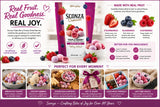 Sconza Triple Berry Freeze-Dried Berries Covered in Yogurt Flavored Crème, Strawberry Blueberry Raspberry Candy Snack, Resealable Bag, 18 oz
