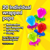 Ring Pop Lollipops - Bulk Candy Individually Wrapped Suckers Variety Party Pack- 20 Count w/Assorted Flavors - Hard Candy for Party Favors, Kids