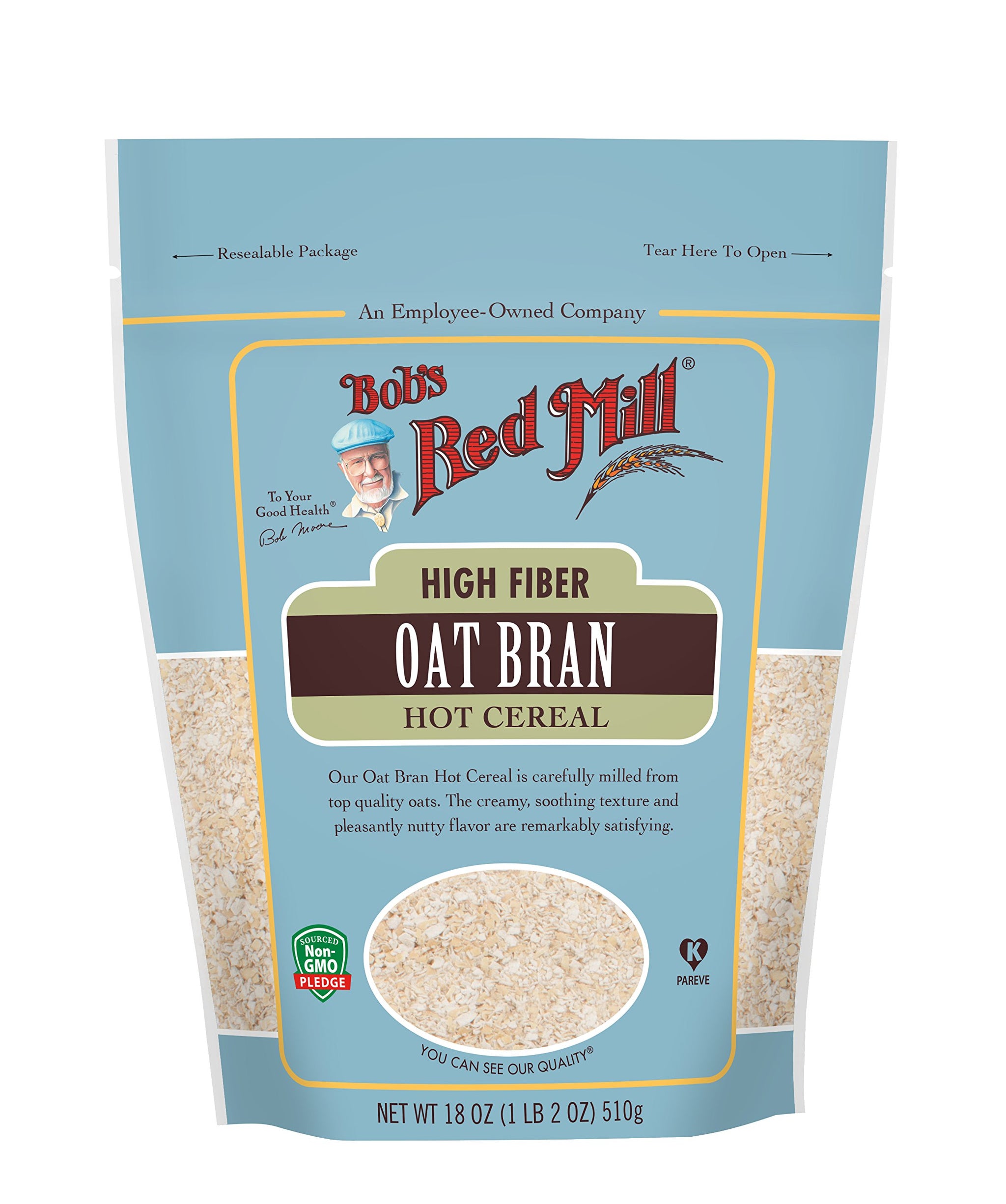 Bob's Red Mill Oat Bran, 18oz (Pack of 1) - Non GMO, Vegan, Kosher