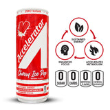 A SHOC Accelerator Cherry Ice Pop Energy Drink, 12 fl oz can