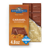 GHIRARDELLI Caramel Milk Chocolate Squares Bar, 4.8 OZ Bar (10 Bars)