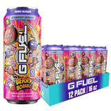 G Fuel Energy Drink, Berry Bomb, Sugar Free Carbonated Beverage with 300mg Caffeine, Daily Energy Boost with Focus Amino, Vitamin + Antioxidants, 16