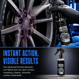 increnobl Iron Eraser Rust Remover Spray, Iron Powder Remover for Car Wheels & Paint, Fast Acting Iron Remover and Brake Dust Cleaner, Professional