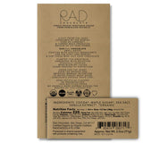 Rad Chocolate Vegan 85% Cacao Sea Salt Chocolate Maple Sugar | 3 pack | Certified Organic | Gluten & Soy Free Chocolate | Paleo Friendly