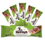 7th Heaven, Vegan Oat Milk Chocolate Snack Bars: Pistachio & Halva Cream - (1.6 oz - 6 Pack), Healthy Chocolate, Perfect Valentines Gift For Your