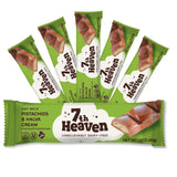 7th Heaven, Vegan Oat Milk Chocolate Snack Bars: Pistachio & Halva Cream - (1.6 oz - 6 Pack), Healthy Chocolate, Perfect Valentines Gift For Your