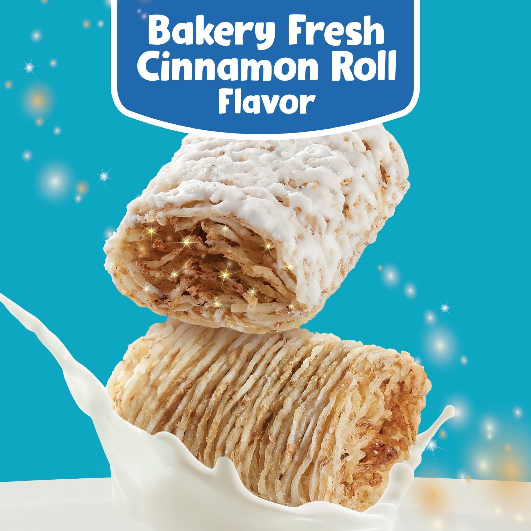 kellogg's Frosted Mini-Wheats Cold Breakfast Cereal, High-Fiber, Whole Grain, Family Size, Cinnamon Roll, 22oz Box (1 Box)