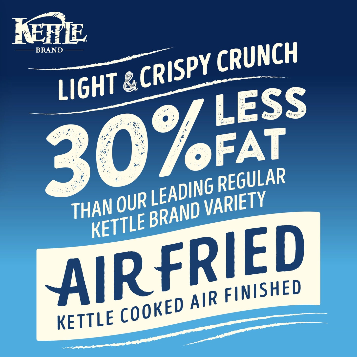Kettle Brand Potato Chips, Air Fried Sea Salt & Vinegar Kettle Chips, 6.5 Oz Bag