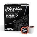 Brooklyn Beans Express-O Gourmet Coffee Pods - Compatible with Keurig 2.0 K Cup Brewers, 40 Count, Rich and Bold Espresso