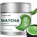 Venture Pal Superior Ceremonial Grade Matcha Powder, 100% Pure First Harvest Matcha Powder, Shade Grown Green Tea - Vegan, Gluten-Free, No Additives