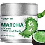 Venture Pal Superior Ceremonial Grade Matcha Powder, 100% Pure First Harvest Matcha Powder, Shade Grown Green Tea - Vegan, Gluten-Free, No Additives