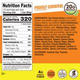Lenny & Larry’s High Protein Bar - Peanut Caramel Vegan Protein Bars - 20g Plant-Based Protein, High Fiber Dessert - Gluten-Free Snack - Larger Bar