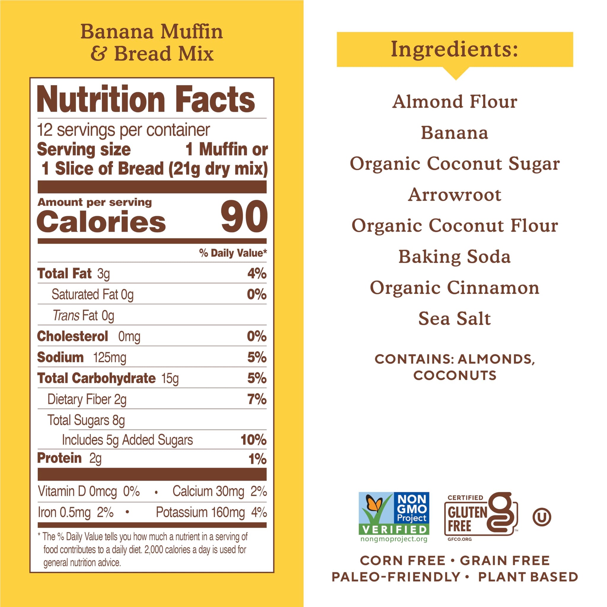 Simple Mills Almond Flour Baking Mix, Gluten Free Banana Bread Mix, Muffin Pan Ready, Made with whole foods, 3 Count (Packaging May Vary)