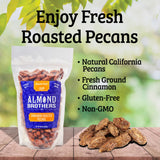Almond Brothers Cinnamon Roasted Pecans - 2 lb Bag - Hand Crafted Cinnamon Candied Pecans - Gluten-Free, Non-GMO