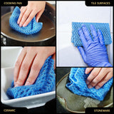 Non Scratch Dish Scrubbers for Cleaning Dishes (3PK) - Reusable Kitchen Sponge - Replace Dish Sponges for Washing Dishes - Best Household Scrubbing