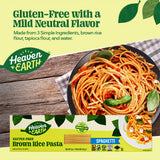 Heaven & Earth Brown Rice Pasta, Gluten Free Spaghetti, 12oz (3 Pack) | Whole Grain Gluten Free Pasta
