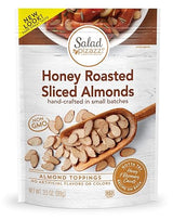 Salad Pizazz Almond Toppings, Snack Mix and Salad Topping, Non-GMO, No Artifical Flavors or Colors, Resealable Bag, Honey Roasted, 3.5 Ounce