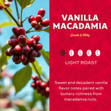 Lion Coffee Vanilla Macadamia Flavored Ground Coffee, Light Roast, Hawaiian Inspired Taste - 10 Ounce Bag