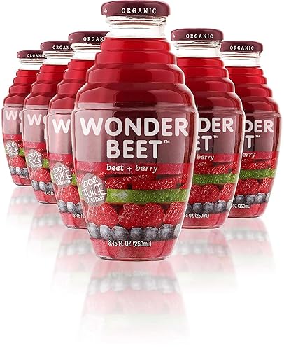 Beetology Organic Beet & Berry Juice, 8.45oz (6 Pack) | 100% Cold Pressed | Heart Healthy | Nutrient Packed Vegetable Juice | Vibrant Flavor