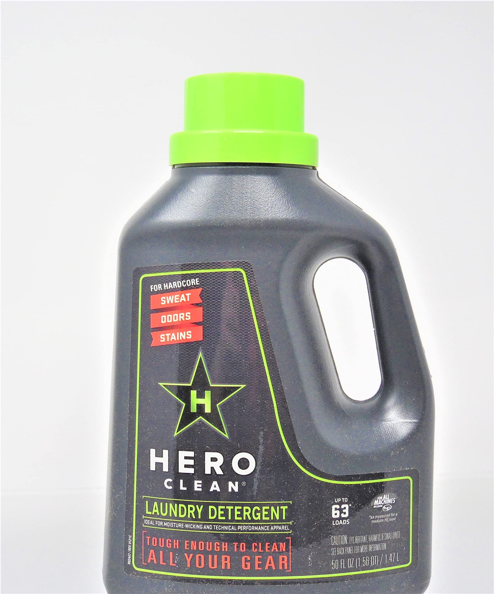 Hero Clean Liquid Laundry Detergent - 5 in 1 Sport + Everyday with World-Class Odor Control, Advanced 7 Enzyme System for Stains. Juniper Scent (50