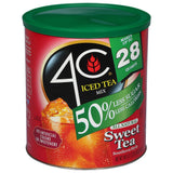 4C Reduced Sugar Powdered Drink Mix Canisters, Iced Tea, 28 Quarts, Family Sized Canister, Thirst Quenching & Refreshing Flavors (Sweet Tea, 36.9