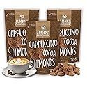 Almond Brothers Roasted Almonds - Pack of 3, 5 oz - Hand Crafted Cappuccino & Cocoa Almonds, Gluten-Free, Non-GMO