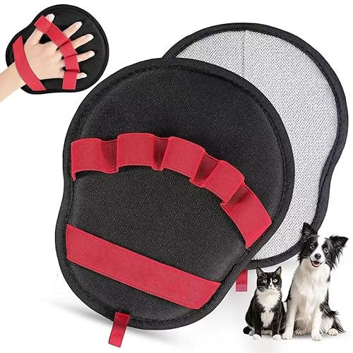 PalmPurr Pet Hair Remover Gloves 2 Pack - Reusable Double-Sided Lint Mitt for Dogs & Cats, Washable Fur Cleaner for Couch, Bed, Clothes, Carpet & Car