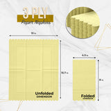 Party Solids Yellow Scalloped Napkins Disposable 20 Pcs 3-Ply Yellow Scalloped Dinner Napkins Disposable Decorative for Dinners & Parties, Paper Guest