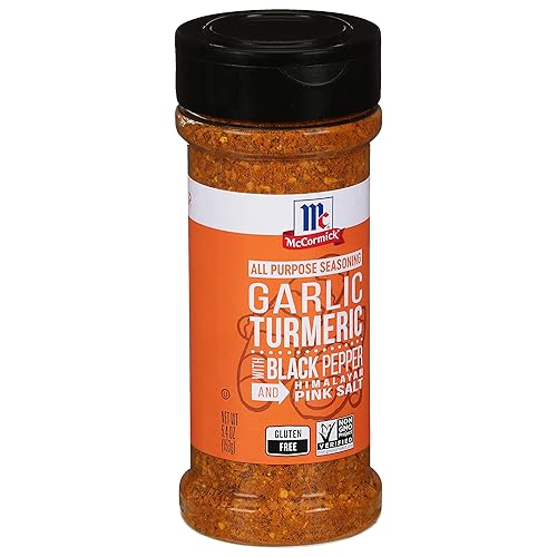 McCormick Garlic Turmeric with Black Pepper and Himalayan Pink Salt All Purpose Seasoning, 5.4 oz
