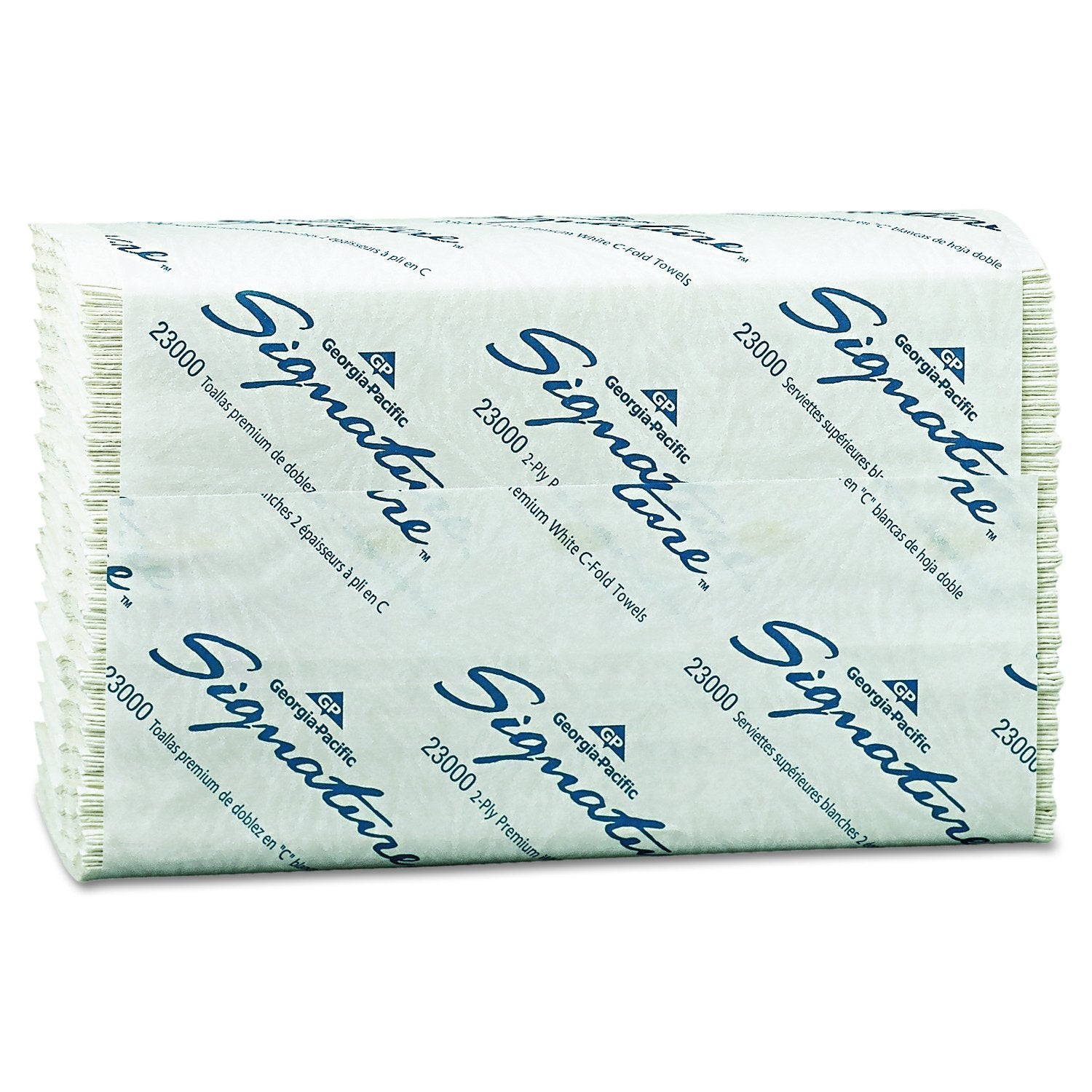 Georgia-Pacific Signature 23000 2-Ply Premium C-Fold Paper Towel, 13.2" L x 10.1" W, White