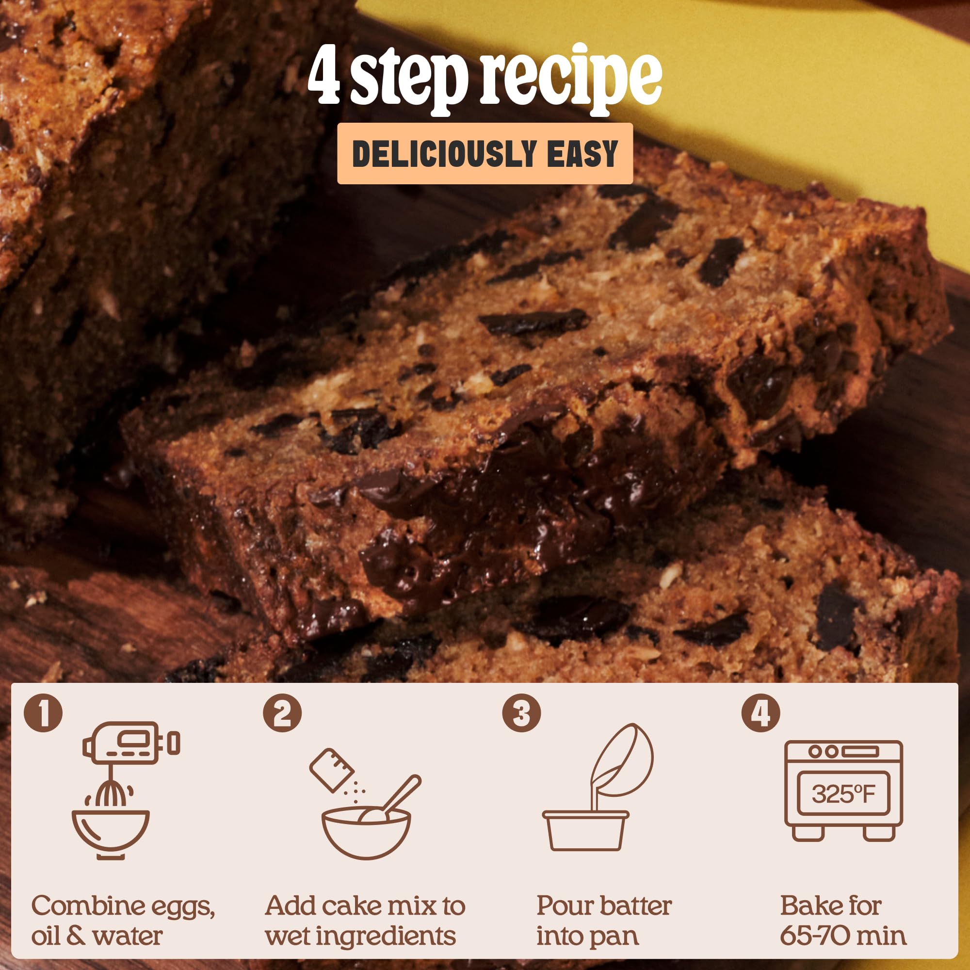 Cravings by Chrissy Teigen Banana Bread Mix - Just Add Eggs, Oil, Water - Banana Cake or Banana Muffin Mix (Pack of 3)