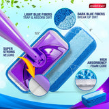 Millifiber Reusable Mop Pads Compatible with Swiffer WetJet (2 Pack) - Microfiber Mop Refill for Wet Mopping Cloths - Hardwood Floor Cleaning Spray
