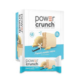 Power Crunch Protein Energy Wafer Bars, French Vanilla Creme, 1.4 Ounce (12 Count)