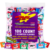 ZOTZ Fizzy Sour Candy Bulk - Retro Italian Hard Candy Individually Wrapped - Classic Nostalgic 7 Assorted Flavors Cherry, Watermelon, Strawberry, Blue