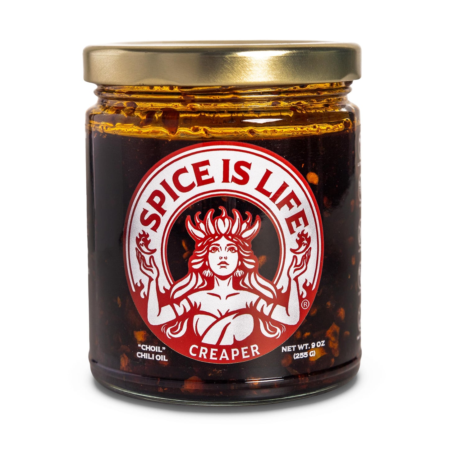 Spice Is Life Creaper Premium Chili Crisp Oil - Carolina Reaper & Habanero Chili Oil - Garlic & Shallot - Olive & Avocado Oil - Small Batch - 9oz