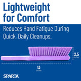 SPARTA 8 Inch Soft Counter Brush with Polyester Bristles and 5 Inch Handle, Color Coded Handheld Broom for Tables Countertops and Foodservice