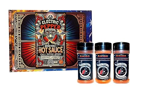 Spice Gift Set Chili Pepper Powder Habanero Scotch Bonnet Serrano Chipotle Amigo Hot