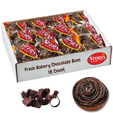 Chocolate Breakfast Pastries | 18 Cookies Individually Wrapped | Chocolate Bun Snack Cakes | On the Go Snacks for Kids & Adults | Great Travel Food |