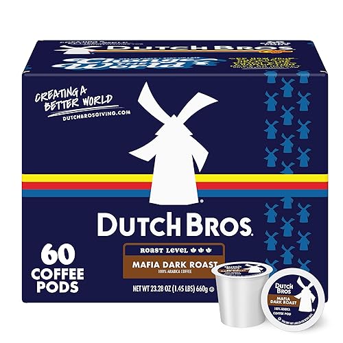 Dutch Bros® Mafia Dark Roast, 60 Count, Dark Roast, Single Serve Coffee Pods for Keurig K-Cup Brewers