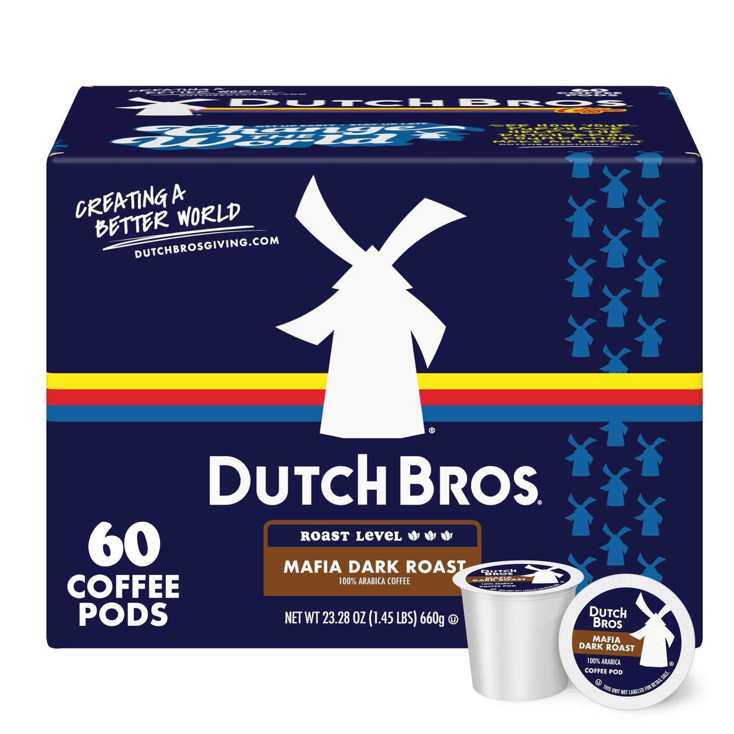 Dutch Bros® Mafia Dark Roast, 60 Count, Dark Roast, Single Serve Coffee Pods for Keurig K-Cup Brewers