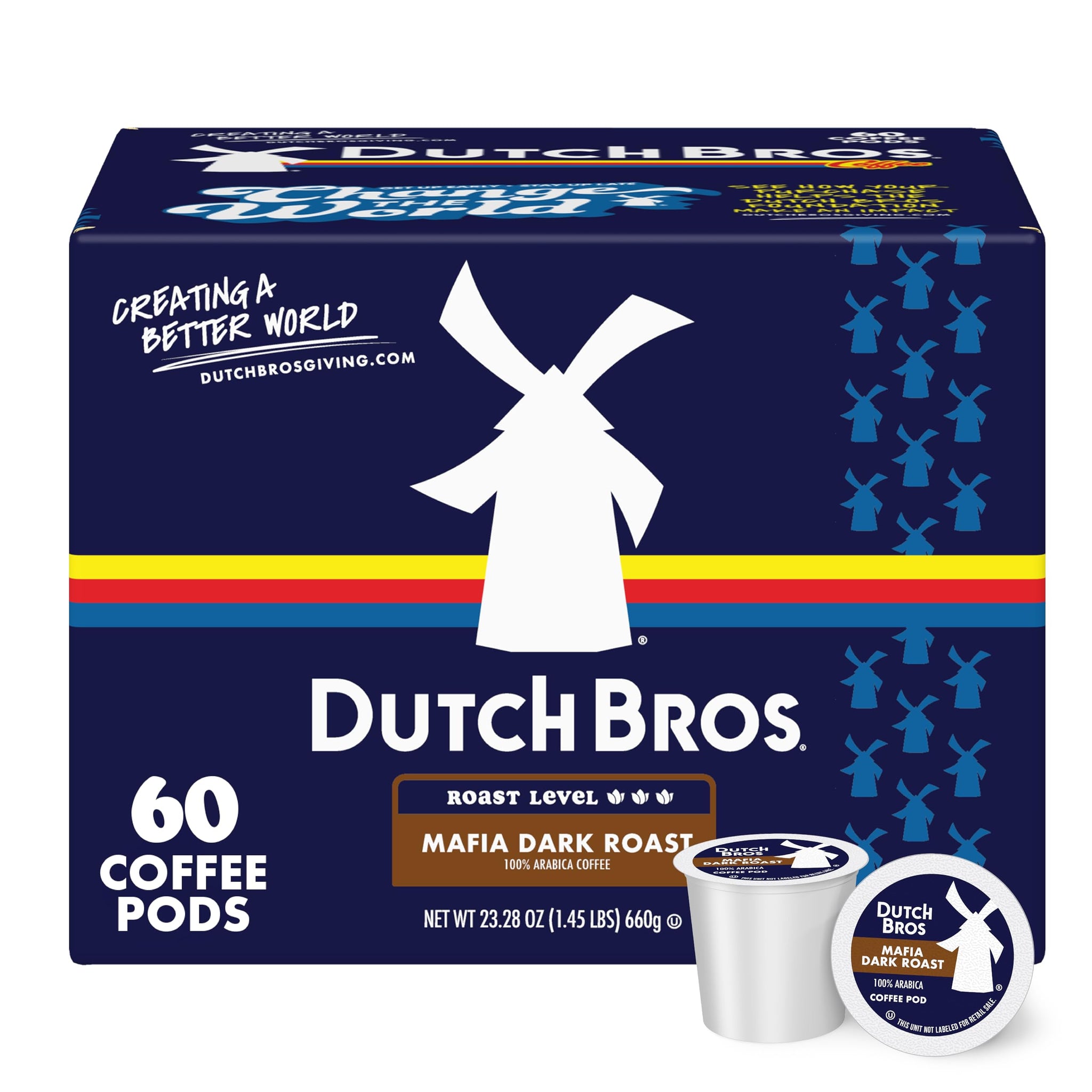 Dutch Bros® Mafia Dark Roast, 60 Count, Dark Roast, Single Serve Coffee Pods for Keurig K-Cup Brewers