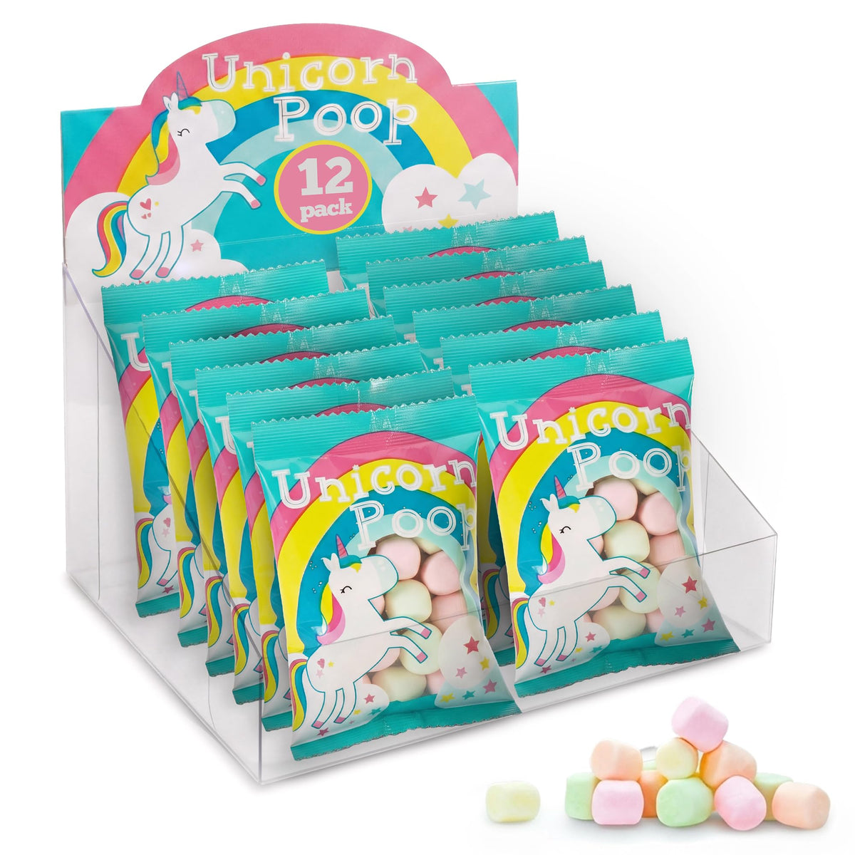 Unicornucopia Unicorn Poop Candy - Birthday Party Favors, 12 Pack