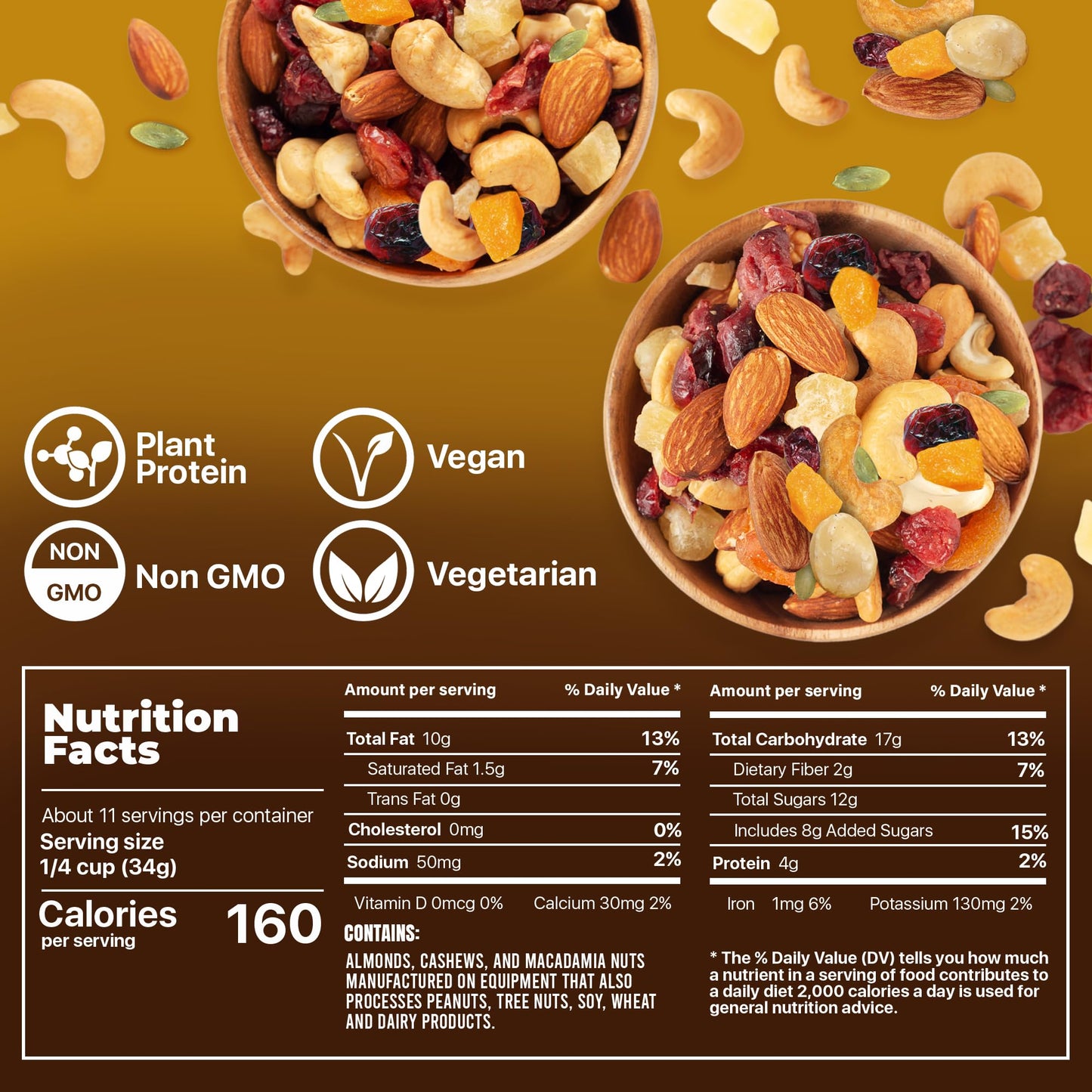 Premium Orchard Deluxe Mango Mania | Macadamia Nut Blend | Tropical Trail Mix | Gluten Free Fruit and Nut Mix | Healthy Snacks For the Whole Family