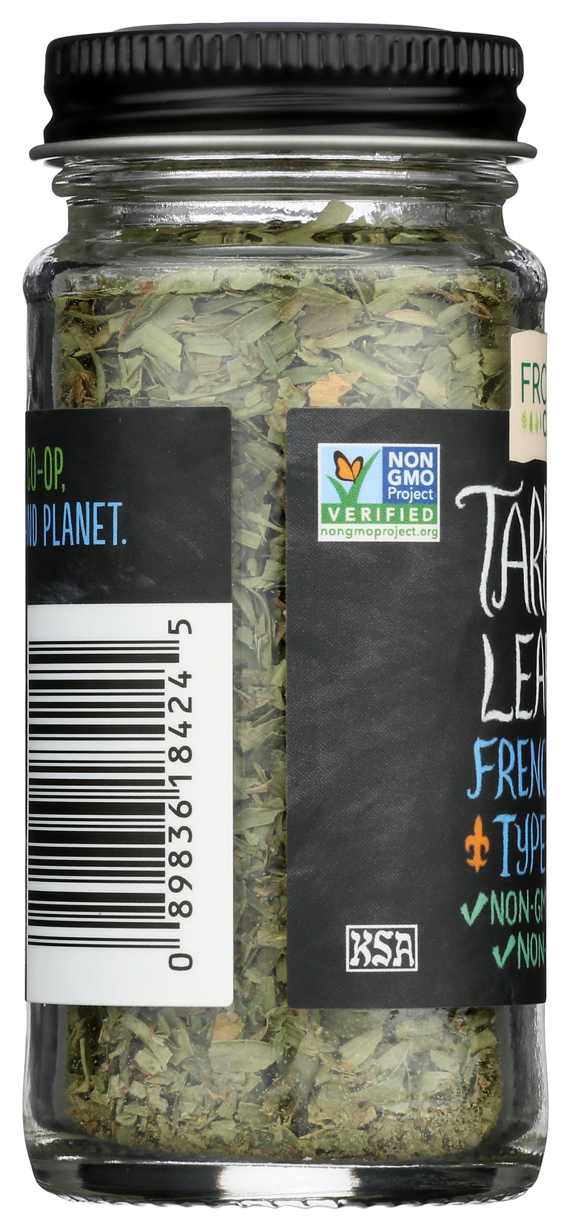Frontier Co-op Tarragon Leaf, 0.39 Ounce Bottle, Cut & Sifted, Warm Flavor for Sauces, Salads, Dressings, Eggs and More