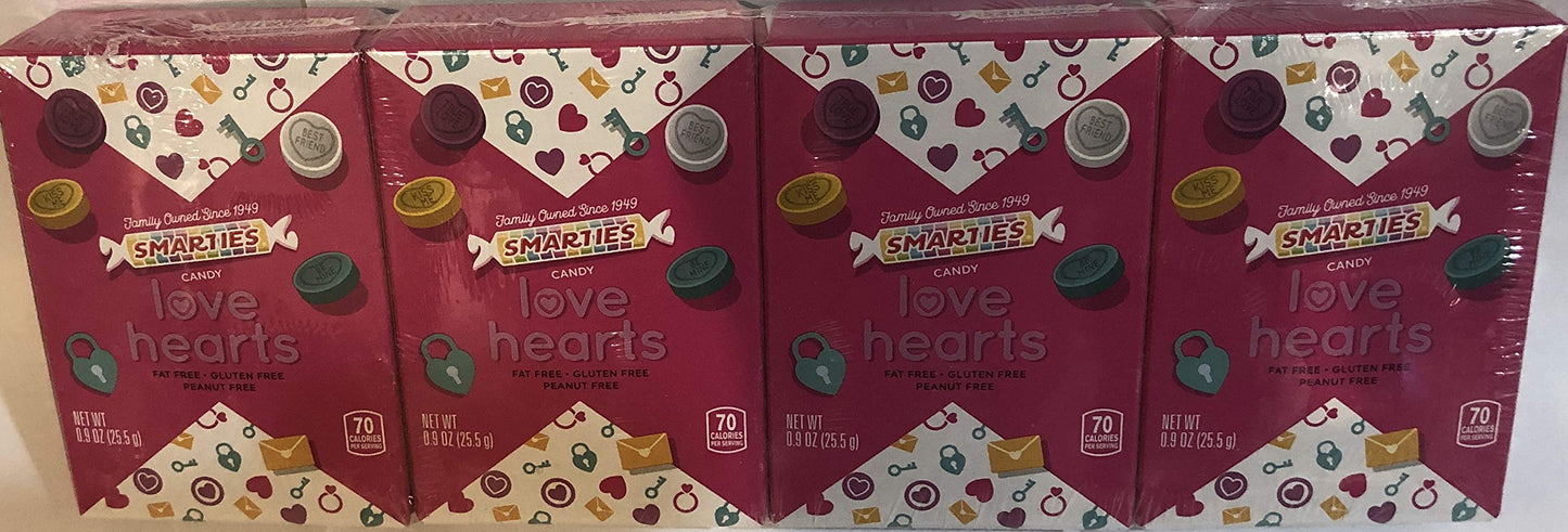 Smarties Candy Love Heart- (Fat Free, Gluten Free & Peanut Free)- 0.9 oz each