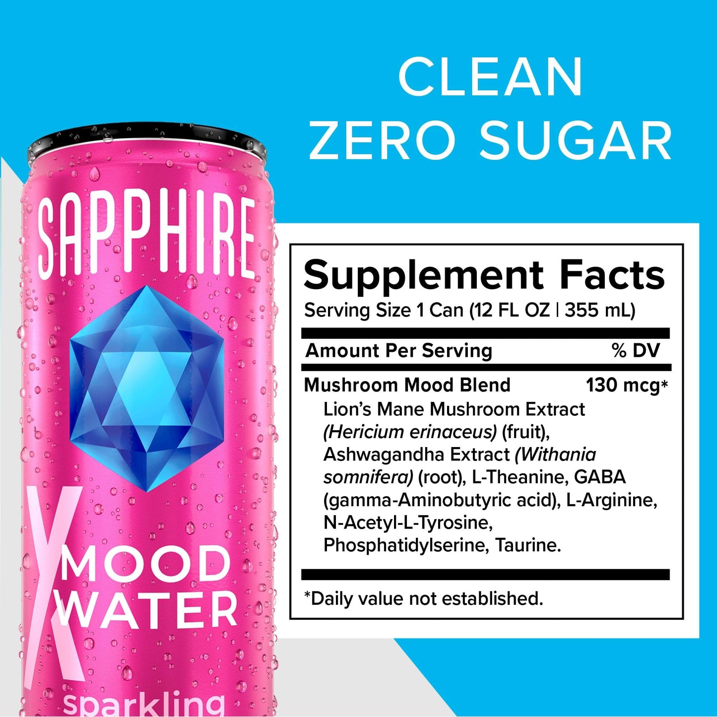 Want a Natural Mood & Energy Boost with No Alcohol? Sapphire Sparkling Mood Water is a Premium Non-Alcoholic Spritzer Boosting Mood & Energy