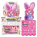 Pink Peeps Marshmallow Gift Set, Get Ready With Me Bunny Plush, Easter Basket Stuffer for Girls, 1.5 Ounces
