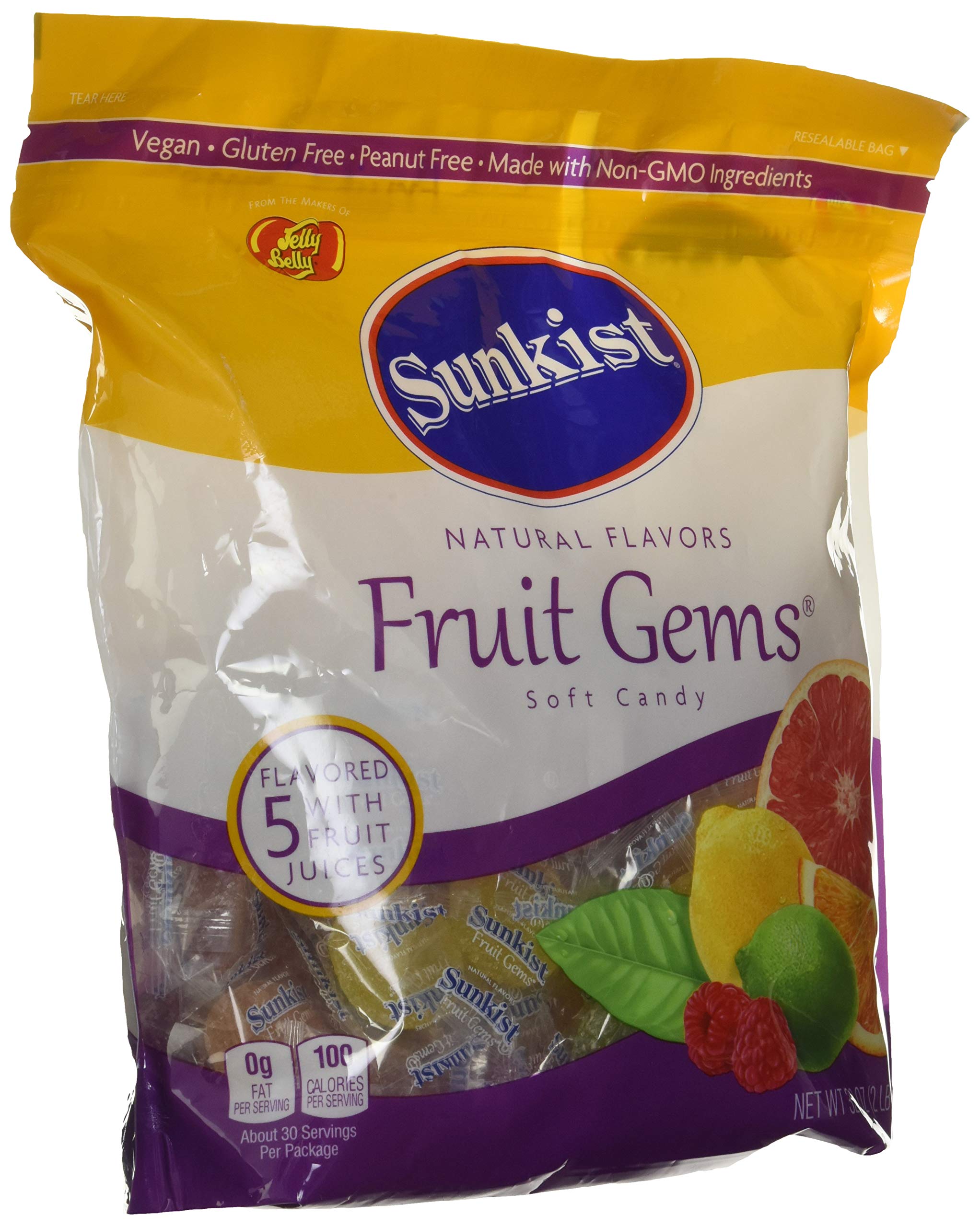 Sunkist® Individually-Wrapped Fruit Gems 32OZ (2 LB) Pouch